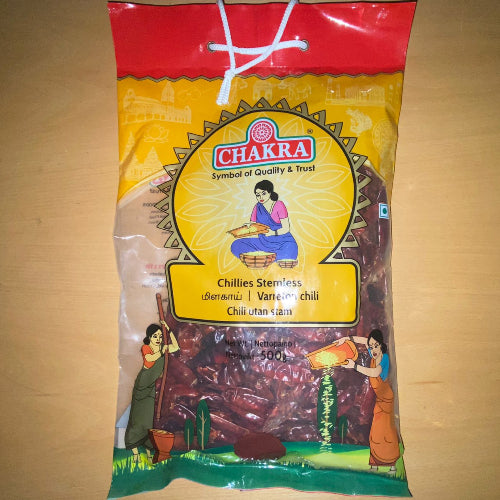 Chakra Chillies Stemless 500g