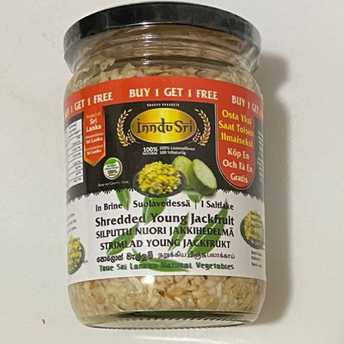 Inndu Sri Shredded Young Jack Fruit in Brine (Polos Malluma) 550g