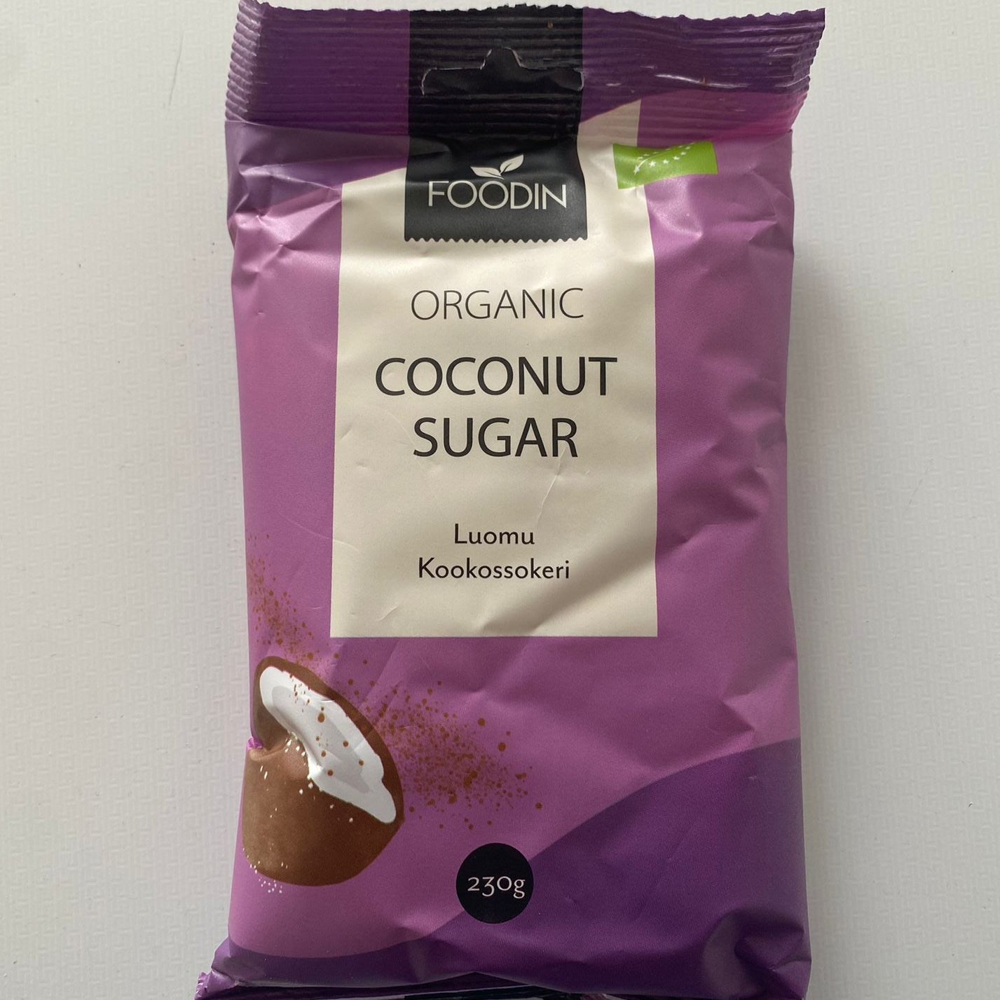 Foodin Organic Coconut Suger (Kookossokeri, Luomu) 230g