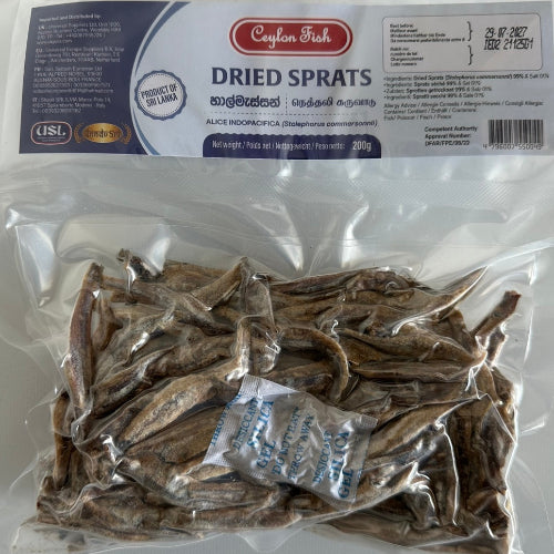 CEYLON Dried Sprats 200 g / CEYLON Kuivatut Spratit 200 g / CEYLON Torkad Skarpsill 200 g
