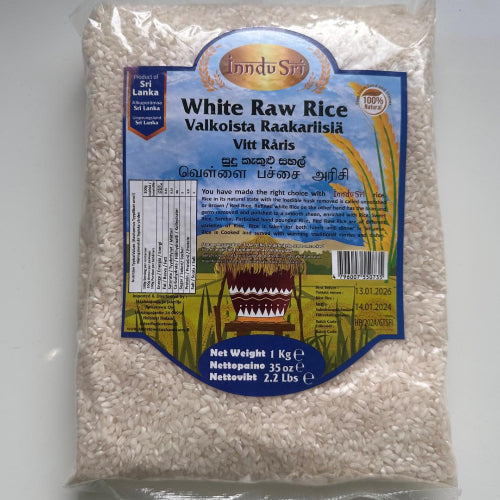 Inndu Sri White Raw Rice 1kg