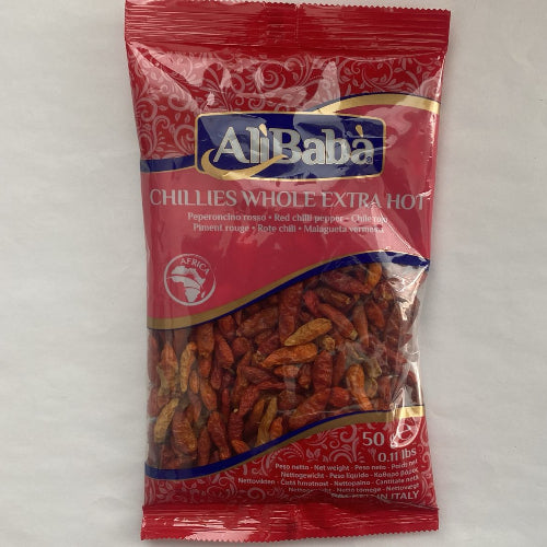 Ali Baba Chillies Whole Ex Hot 50g
