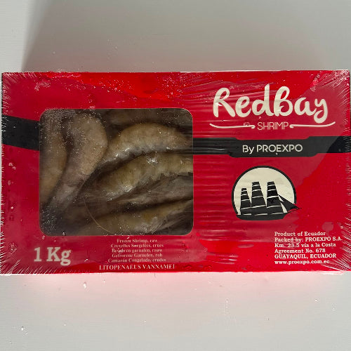 Red Bay Vannamei Shrimps HOSO 20/30 1kg